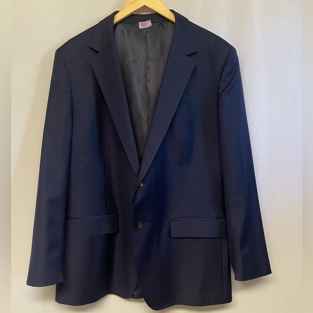Bonobos Slim‎ Fit Navy Blue Blazer - Super 150s Wool and Cashmere Blend 46R